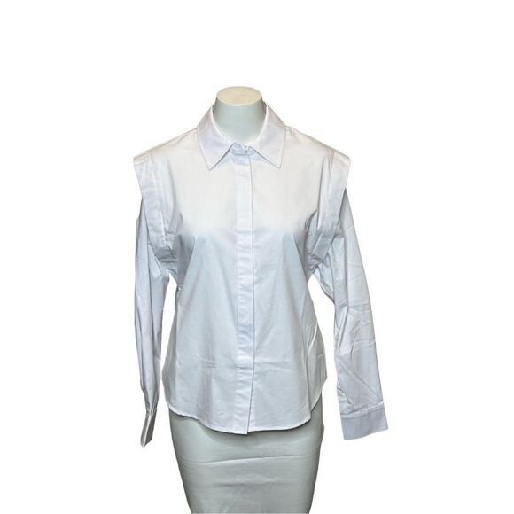 House of Harlow 1960 NWT white long sleeve button up shirt size XS - Picture 1 of 13